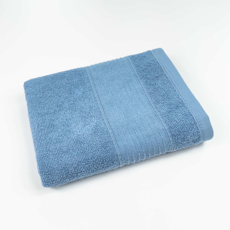 Рушник для рук та обличчя махровий з Бордюром Line GM Textile 40х70см 400г/м2 (Світло-синій)